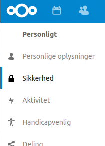 Escapecloud-Nextcloud-ændring-af-kode-menu-sikkerhed